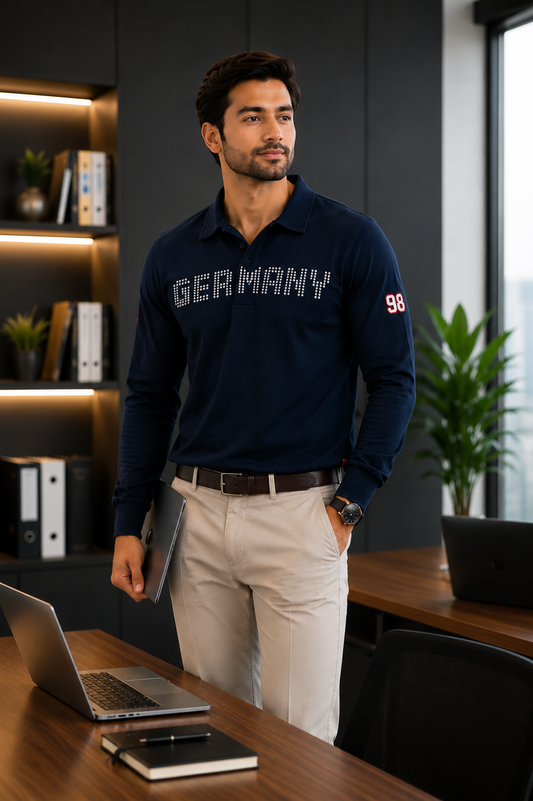 Germany Long Sleeve Polo Shirt