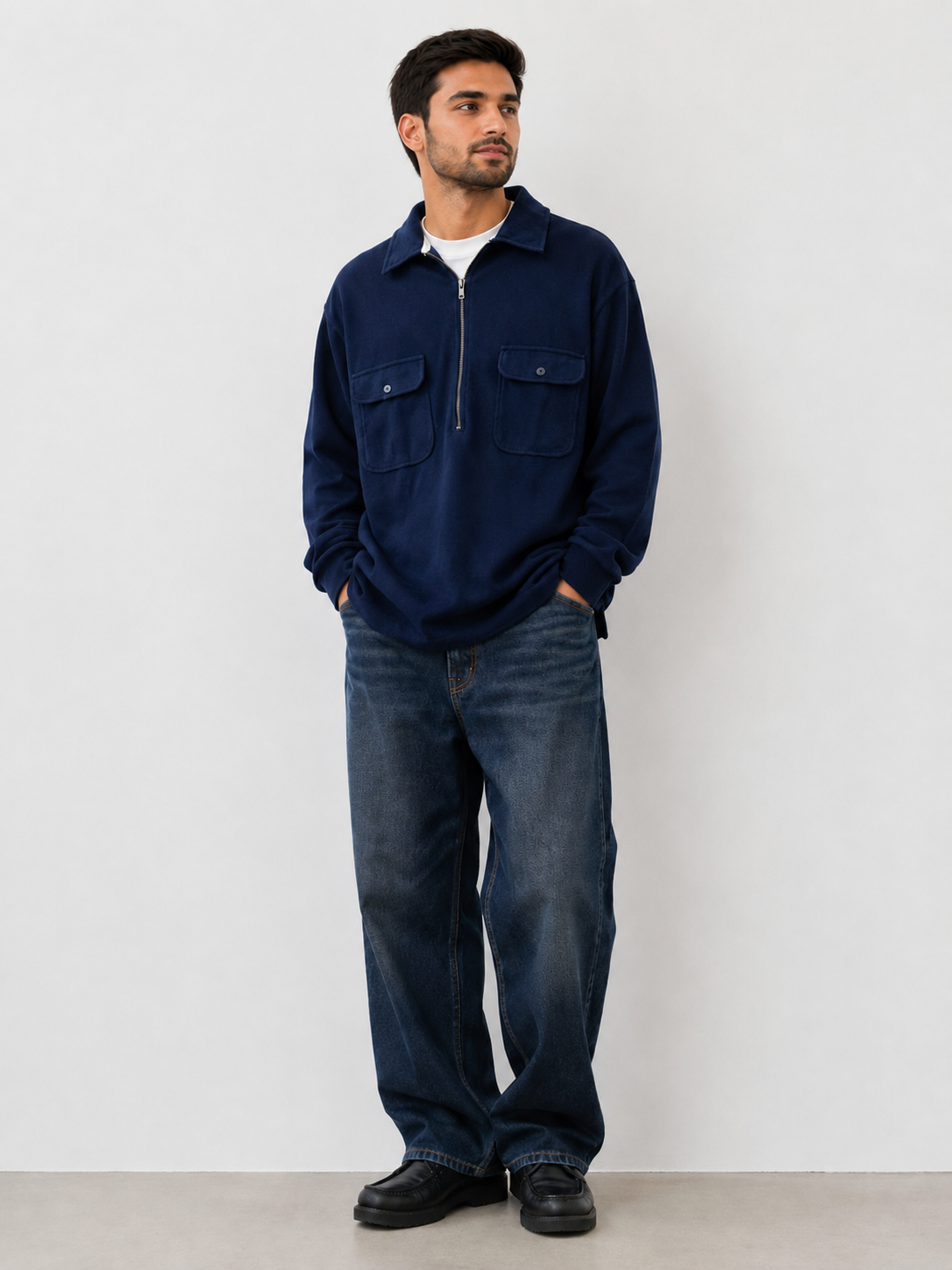 Premium Navy  Sweatshirt