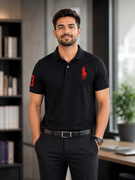 Classic Black Polo T-Shirt