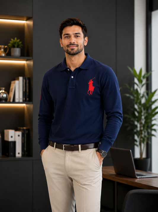 Polo- Blue full sleve T-Shirt
